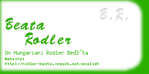 beata rodler business card